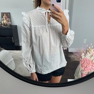 Madewell polkadot blouse